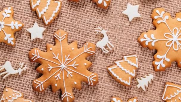 Biscotti Natale Sfondo Natalizio Tempo Natale — Video Stock
