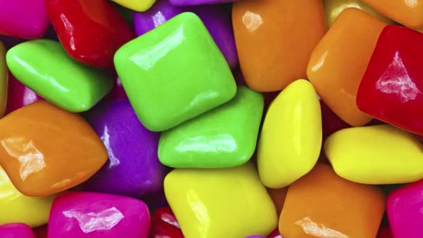 Colorfull Gum Rotating Candies Background — Stock Video