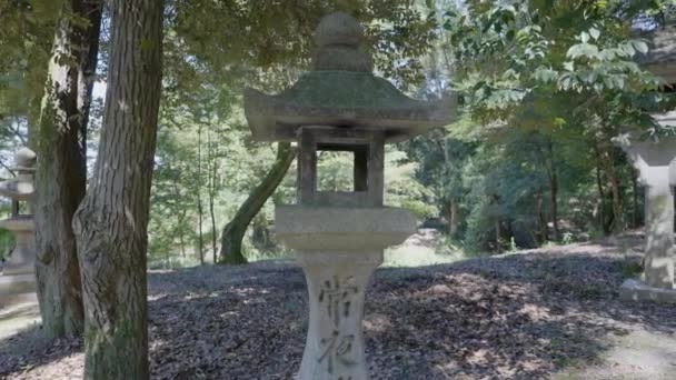 Застрелений Дуже Старому Японському Реквізиті Щоб Розпалити Вогонь Лісі Протягом — стокове відео