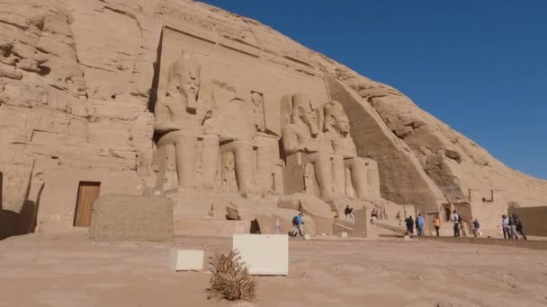 Site Historique Abu Simbel Egypte Attraction Touristique Grand Temple Ramsès — Video