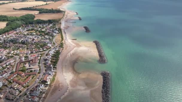 Elmer Sands Beach Con Agua Turquesa West Sussex Reino Unido — Vídeos de Stock