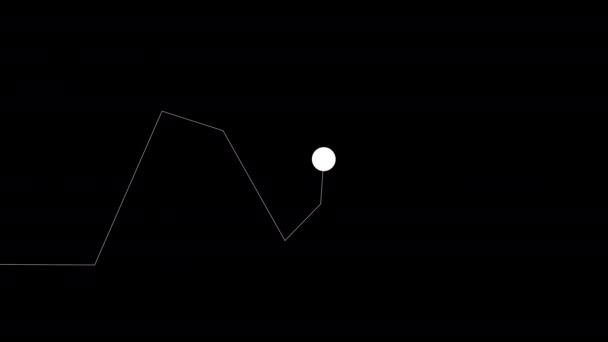 Векторная Анимация Графика Рисования Белых Точек Хаотическое Движение Черный Фон — стоковое видео
