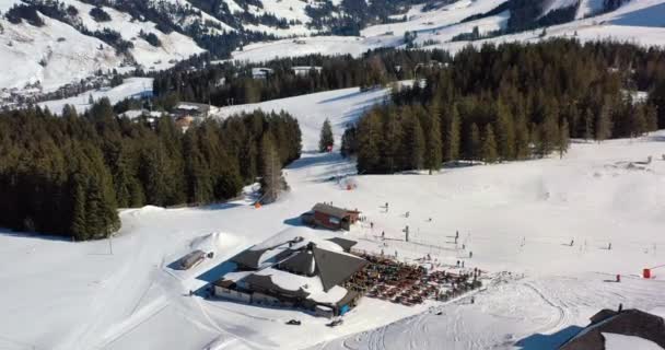 Aerial Srenberg Ski Resort Snow Winter Top Destination Families Unesco — 비디오