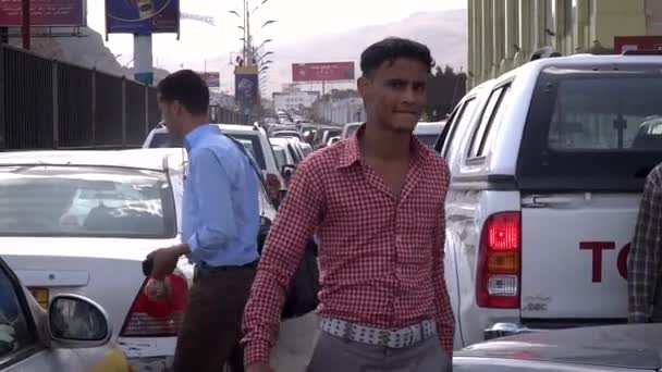 Пробки Время Йеменского Кризиса Около 2011 Года Жители Выступали Против — стоковое видео