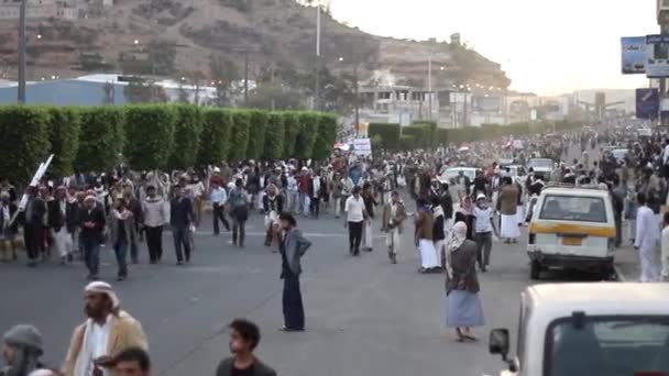 Atmósfera Durante Crisis Yemen Fue Alrededor 2011 Ali Abdullah Saleh — Vídeos de Stock