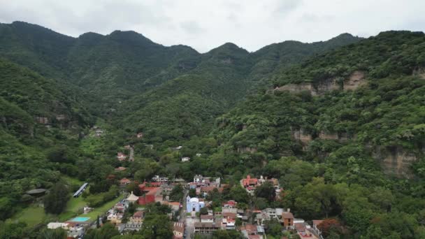 Malinalco Tepelerinin Arkeolojik Bölgenin Havadan Görünüşü Meksika Meksika — Stok video