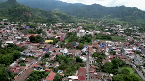 Vista Aérea Las Colinas Malinalco Zona Arqueológica Estado México México — Vídeo de stock