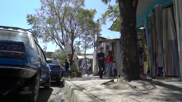 Straatopnames Van Addis Abeba Ethiopië — Stockvideo