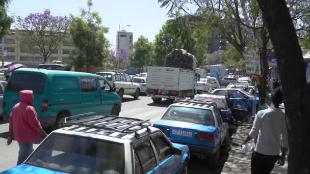 Straatopnames Van Addis Abeba Ethiopië — Stockvideo