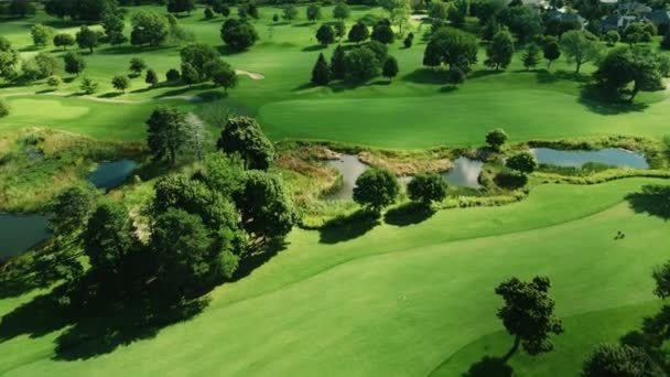 Drone Aérien Abattu Dessus Club Golf Couvert Une Végétation Luxuriante — Video