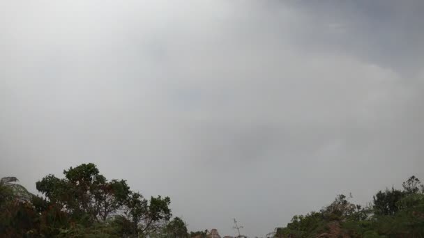 Nubes Movimiento Apertura Montaña Cielo Superior Time Lapse Peak Jerico — Vídeos de Stock