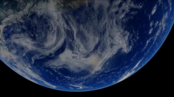 Omloppsbanan Ovanför Planeten Jorden Snurrar Nordamerika Och Usa Denna Realistiska — Stockvideo