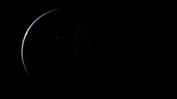 Орбіті Над Планетою Земля Дивлячись Північну Південну Америку Першу Чергу — стокове відео