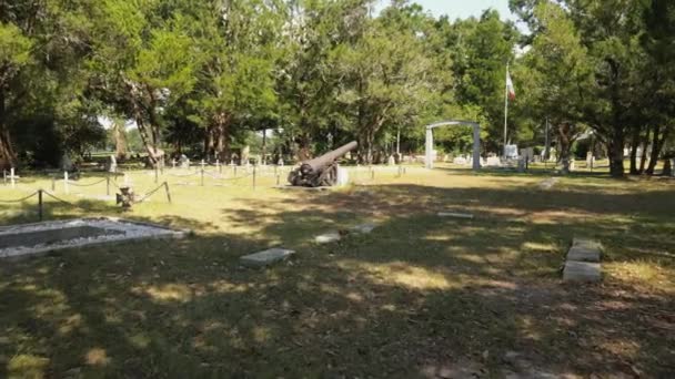 Aerial View Confederate Cemetery Point Clear Alabama — Stock Video