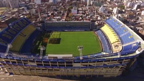 Aerial Boca Juniors Fußballverein Bombonera Stadion Buenos Aires Argentinien Von — Stockvideo