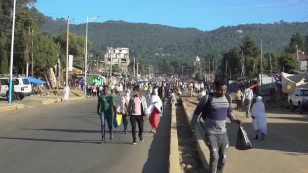 Φωτογραφίες Του Δρόμου Αντίς Αμπέμπα Αιθιοπία — Αρχείο Βίντεο