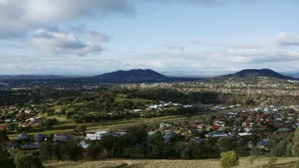 Dronové Záběry Federace Hill Wodonga Victoria Austrálie Míří Východ — Stock video