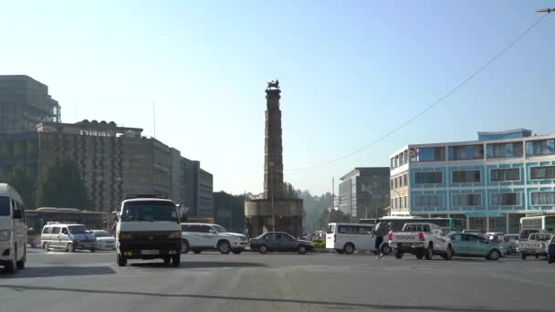 Colpi Strada Addis Abeba Etiopia — Video Stock