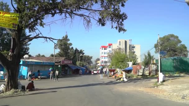 Addisz Abebai Utcai Felvételek Etiópia — Stock videók