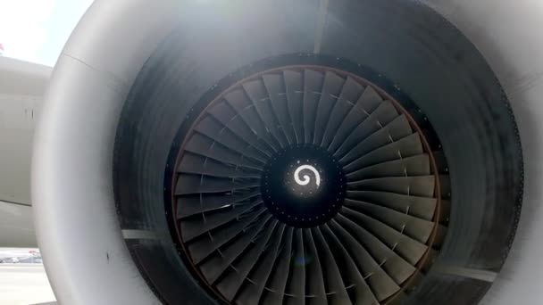 Uçak Motoru Döndürme Uçak Motor — Stok video