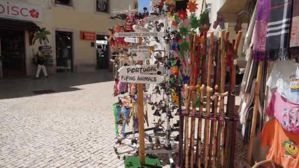 Вулична Крамниця Подарунків Португалії — стокове відео