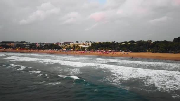 Belles Séquences Drones Seminyak Double Six Beach Bali Avec Des — Video