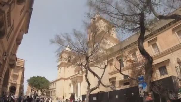 Собор Святого Іоанна Валлетті Столиці Мальти Відеокліпи Гіперлапсом — стокове відео