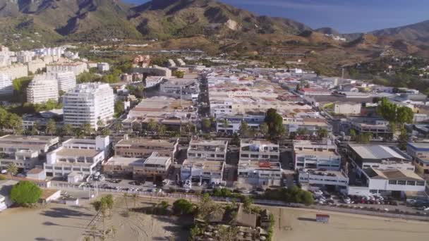 Vista Aérea Del Lado Urbano Marbella España — Vídeos de Stock