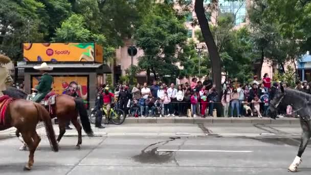 Tiro Desfile Charro Cidade México — Vídeo de Stock