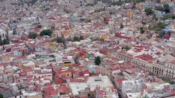 Aerea Città Guanajuato Vista Panoramica Vista Drone — Video Stock