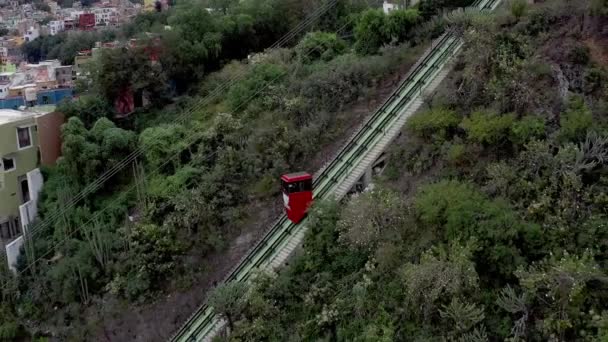 Dağlarda Havadan Demiryolu Drone Görünümü — Stok video