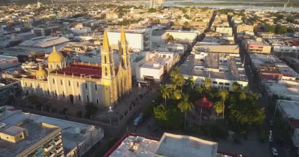 Bazilika Katedrála Mazatlan Barokní Revival Styl Náboženské Budovy Sinaloa Mexiko — Stock video