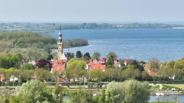 Μεγάλη Εκκλησία Στο Vere Μια Πόλη Στην Επαρχία Zeeland Στην — Αρχείο Βίντεο