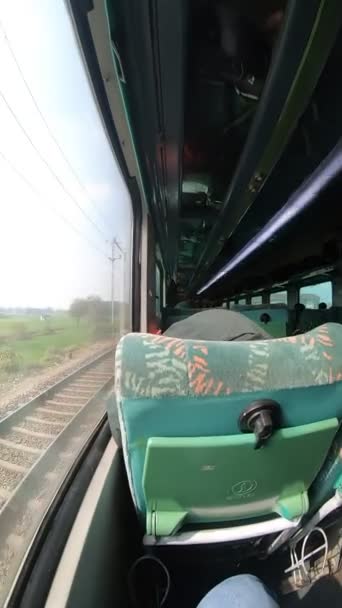 Hermoso Viaje Ferroviario Indio — Vídeo de stock