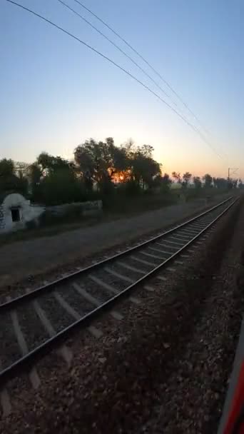 Piękna Indyjska Lokomotywa Old Rail — Wideo stockowe