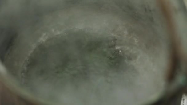 Boiling Steam Coming Out Which Kettle Brewing Potion Magical Scene — Video