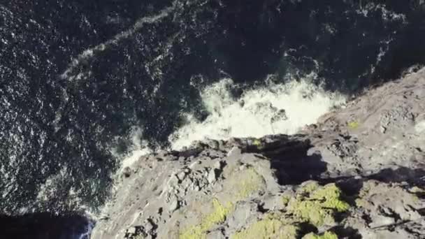 Vista Olho Pássaro Câmera Lenta Falésias Famosas Fossa Irlanda Dia — Vídeo de Stock