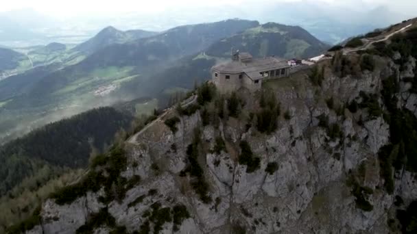 Sasfészek Bajorországban Németország Bunkerbúvóhely Berchtesgaden Közelében — Stock videók