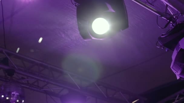 Spotlights Stage Festival Lighting Equipment Scene Lighting Technology — Vídeo de stock