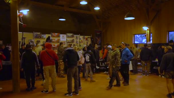 Many People Metal Detection Convention Rally — Vídeo de stock