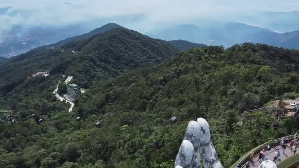 Dolly Nin Dev Köprüsünü Ortaya Çıkarmak Için Döndüğü Orman Nang — Stok video