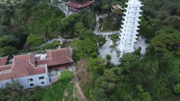 ベトナムのBa Hillでの航空ビューフライング過去のLinh Phong Bao Thap ドリー フォワード — ストック動画