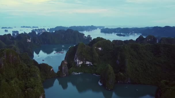 Incredibile Vista Drone Long Bay Vietnam — Video Stock