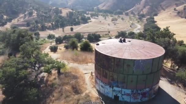 Malibu Creek State Park Los Angeles Drone Víztorony Túraútvonal — Stock videók