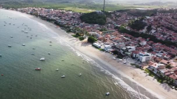 Maragogi Brasile Drone Spiagge Brasiliane Leggendarie Nordeste Nord Orientale Paesaggi — Video Stock