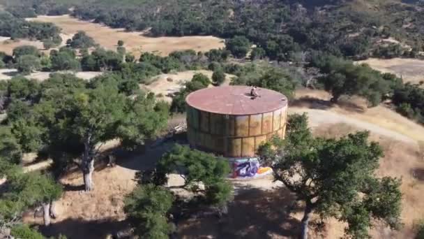 Malibu Creek State Park Los Angeles Drone Water Tower Hike — Stock Video