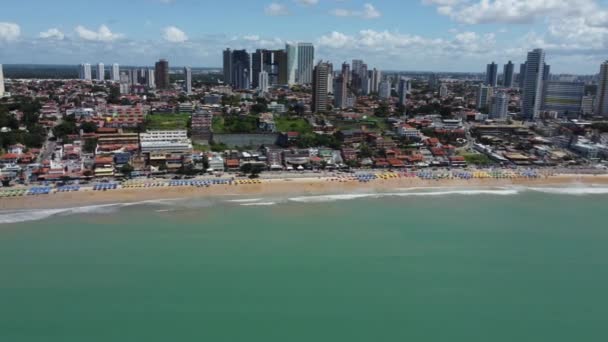 Νατάλ Βραζιλίας Από Drone Θρυλικές Παραλίες Της Βραζιλίας Βορειοανατολικά Της — Αρχείο Βίντεο