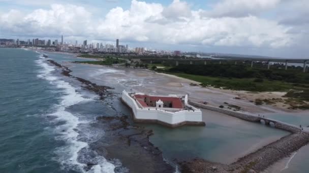 Végzetes Brazília Drone Től Legendás Brazil Strandok Északkelet Nordeste Sivatagi — Stock videók