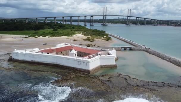 Natal Brazil Drone Legendární Brazilské Pláže Severovýchodní Nordeste Krajina Pouštním — Stock video