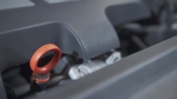 Auto Motor Detail Střílel Moderní Motor — Stock video